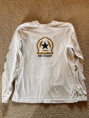 White 'Ride to Glory' Long Sleeve American Rodeo Tee